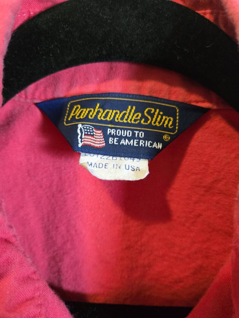 Panhandle Slim Men's Medium Western Snap Shirt Red Made USA Vintage - Picture 2 of 9